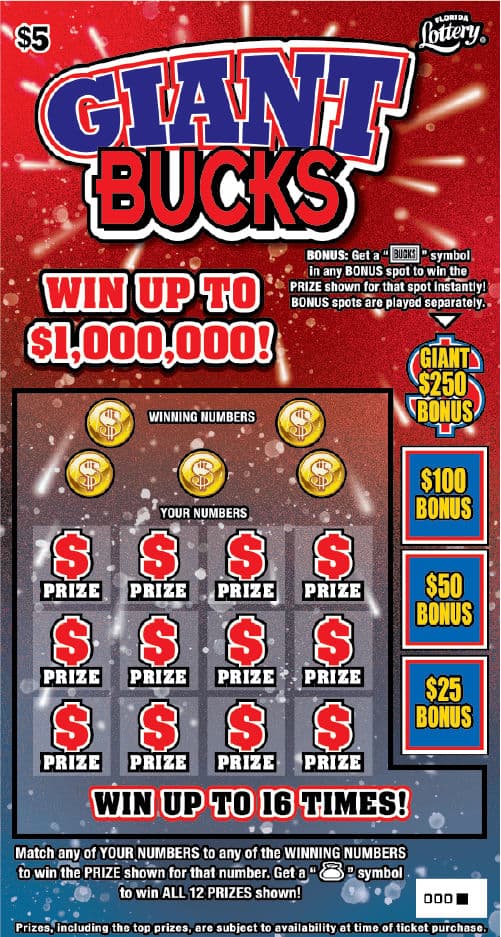 GIANT BUCKS scratch-off ticket