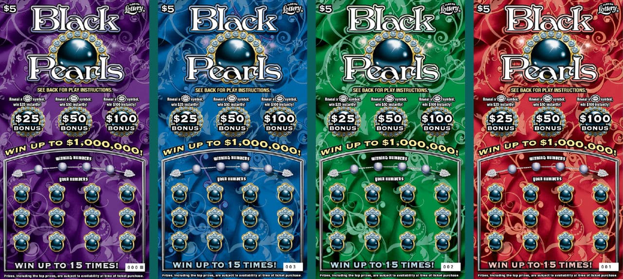 Black Pearls scratch-off ticket