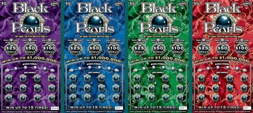 Black Pearls scratch-off ticket