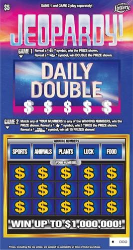 JEOPARDY! scratch-off ticket