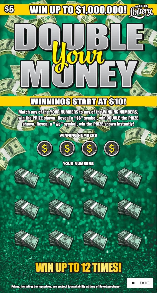 DOUBLE YOUR MONEY scratch-off ticket