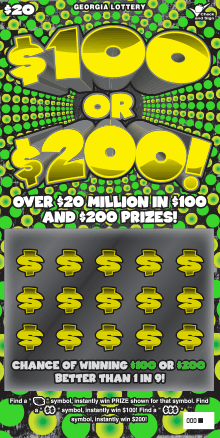 $100 OR $200! scratch-off ticket