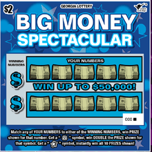 BIG MONEY SPECTACULAR scratch-off ticket