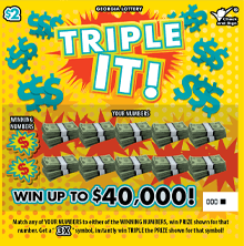 TRIPLE IT! scratch-off ticket