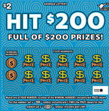 HIT $200 scratch-off ticket