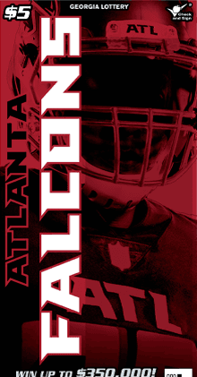 ATLANTA FALCONS scratch-off ticket