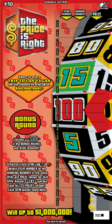 THE PRICE IS RIGHT scratch-off ticket