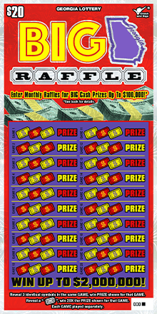 $20 BIG GEORGIA RAFFLE scratch-off ticket