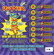 POWER BOOST scratch-off ticket