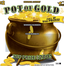 POT OF GOLD scratch-off ticket