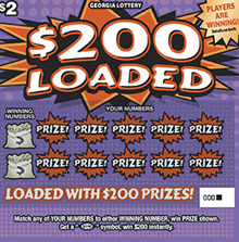 $200 LOADED scratch-off ticket