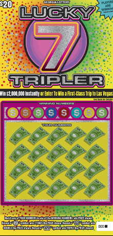 LUCKY 7 TRIPLER scratch-off ticket