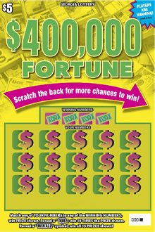 $400,000 FORTUNE scratch-off ticket
