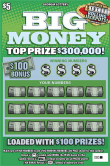 BIG MONEY scratch-off ticket