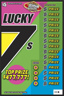 LUCKY 7s scratch-off ticket