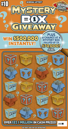 MYSTERY BOX GIVEAWAY scratch-off ticket