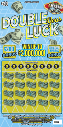 DOUBLE Your LUCK scratch-off ticket