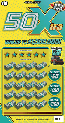 50Xtra scratch-off ticket