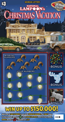 NATIONAL LAMPOON'S CHRISTMAS V scratch-off ticket