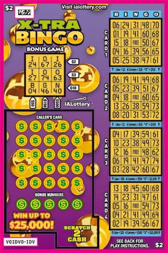 Xtra Bingo scratch-off ticket