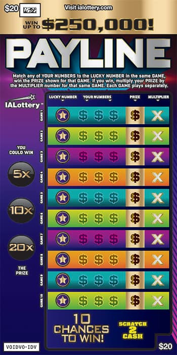 Payline scratch-off ticket