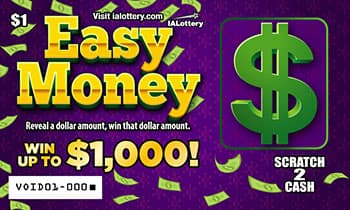 Easy Money scratch-off ticket