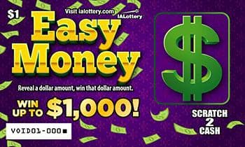 Easy Money scratch-off ticket