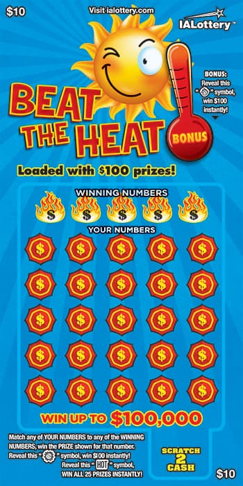 Beat The Heat scratch-off ticket