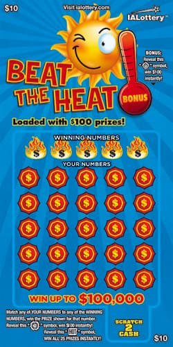 Beat The Heat scratch-off ticket