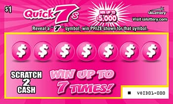 Quick 7s scratch-off ticket