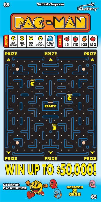 PAC-MAN® scratch-off ticket