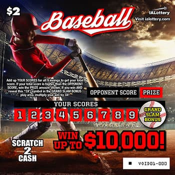 Baseball scratch-off ticket