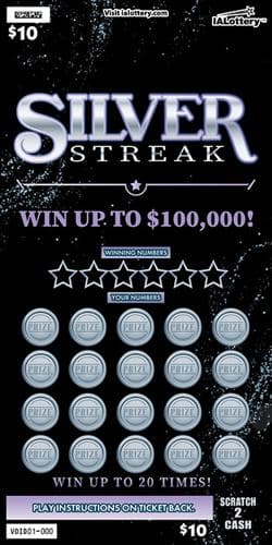 Silver Streak scratch-off ticket