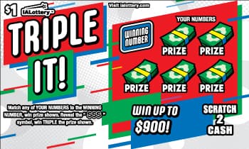 NEW!Triple It! scratch-off ticket