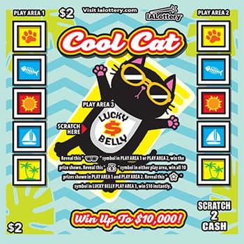 NEW!Cool Cat scratch-off ticket