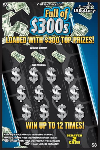 Full of 300s scratch-off ticket