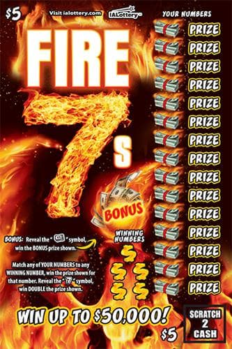 NEW!Fire 7s Ice 7s scratch-off ticket