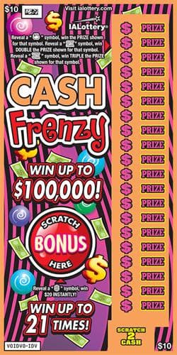 NEW!Cash Frenzy scratch-off ticket