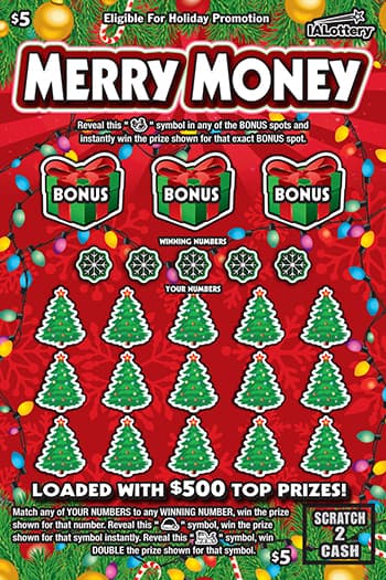 NEW!Merry Money scratch-off ticket