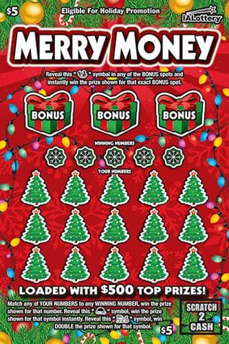 NEW!Merry Money scratch-off ticket
