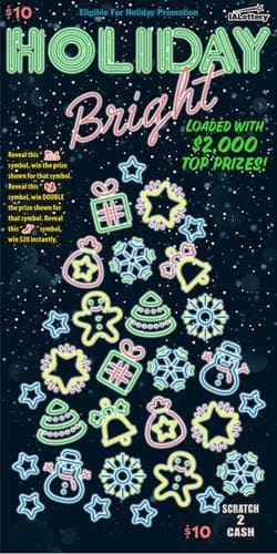 NEW!HOLIDAY Bright scratch-off ticket
