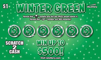 NEW!Winter Green scratch-off ticket