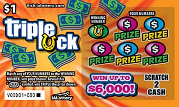 NEW!Triple Luck scratch-off ticket