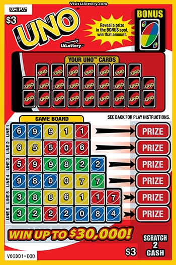 NEW!UNO™ scratch-off ticket