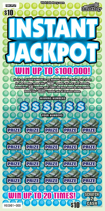 NEW!Instant Jackpot scratch-off ticket