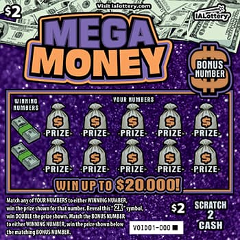 NEW!Mega Money scratch-off ticket