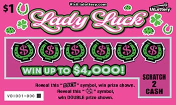 NEW!Lady Luck scratch-off ticket