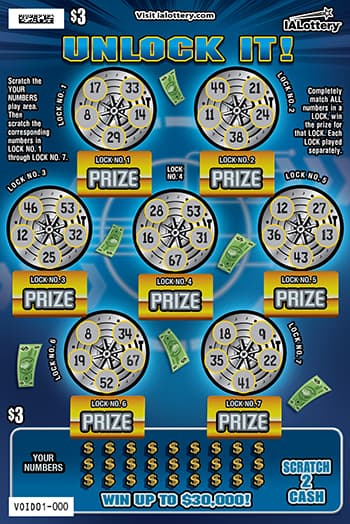 NEW!Unlock It scratch-off ticket