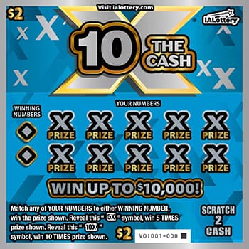 NEW!10X The Cash scratch-off ticket