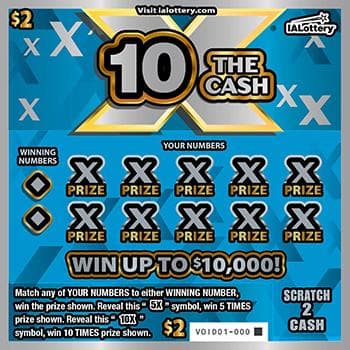 NEW!10X The Cash scratch-off ticket
